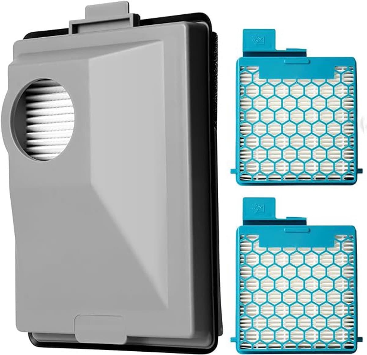 Filter set geschikt voor Miele CX1 Boost - Filter set van 3 stuks –CX FSF HEPA Fijnstoffilter Hygiëne filter (uitblaas) SF HY 60 — afbeelding 1