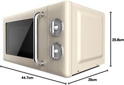 SNJY® Magnetron Vrijstaand - Microgolf - Microwave - 35L x 45B x 26H centimeter - Beige — thumbnail 6