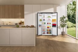 ETNA AKV5178ZWA - Amerikaanse koelkast - No-Frost - 178 cm hoog - 544 liter - Energielabel E - Invriesvermogen 10 kg/24u - Geluidsniveau 39 dB - LED Display - SuperCool - FastFreeze - Deuralarm - Interter Compressor - Multi Airflow - Energy Saving — thumbnail 11