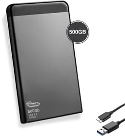 MrGoods Externe Harde Schijf 500GB – USB 3.0 – 2.5 inch HDD – Metaal/Kunststof Behuizing – Zwart — thumbnail 1