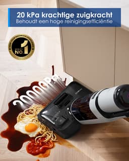 Tineco i5 Stretch Plus - Nat en droog stofzuiger en dweil - 180° Lay-Flat - 20.000 Pa Zuigkracht - Double-Sided Edge Schoonmaak methode - 30 Min Accu - Anti-Tangle stofzuiger geschikt voor dierenharen — thumbnail 11