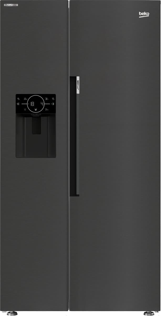 Beko B7RGNE665ZDS | Amerikaanse koelkast | Energieklasse D | Zwart — afbeelding 1