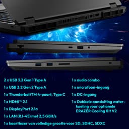 "ERAZER Beast 16 X1 Ultimate - high-end gaming-laptop - Intel� Core� Ultra 9 Processor 275HX - 16"" Mini LED Vivid Display met 300Hz - NVIDIA GeForce RTX 5090 - 2 TB PCIe SSD - 32 GB RAM NL" — thumbnail 7