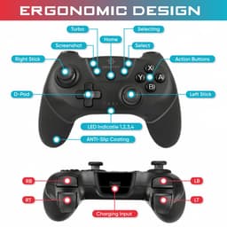 Smartify Draadloze Controller - Geschikt voor Nintendo Switch & Switch 2 - Nintendo Switch Accessoires — thumbnail 4