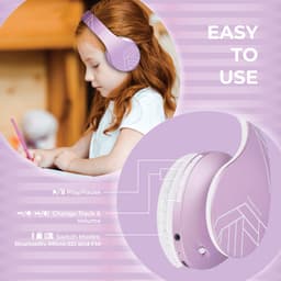 PowerLocus P2 draadloze Over-Ear Koptelefoon Inklapbaar koptelefoon voor kinderen - veilig volume van 85 dB - Bluetooth Hoofdtelefoon - Met microfoon — thumbnail 6