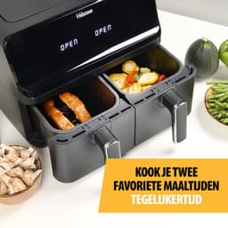 Tristar FR-9026 - Dubbele Airfryer XXL - 2x4L - 2 onafhankelijke kookzones - 8 Bakprogramma's - PFAS-vrij — thumbnail 2