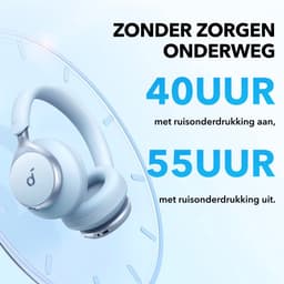 soundcore Space One by Anker - Draadloze Over-ear Koptelefoon - Headphones - Active Noise Cancelling, Multipoint Connection, 55 uur accuduur, Bluetooth 5.3, LDAC, Hi-Res Certified — thumbnail 7