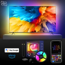 Glowinh Premium Tv Backlight- Led Verlichting - 55-65 Inch -Ambilight - Ambient Light - Led Verlichting TV - Ledstrips - Ledstrip -Led Light Strips - App Gebruik Tuya/Smartlife- Led Strips - Led Light - Gaming - Tv - Laptop - Alexia & Google — thumbnail 1