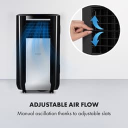 Klarstein airconditioner, 5-in-1 mobiele airconditioner, luchtontvochtiger, ventilator, nachtmodus, antibacteriële luchtreiniger, zeer stille & mobiele airconditioner met luchtafvoerslang, 15000 BTU, pikzwart,4 kW voor 72 m² - Afstandsbediening — thumbnail 15