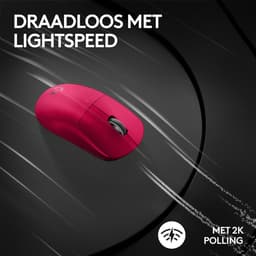 Logitech G Pro X Superlight 2 - Draadloze Gaming Muis - Lightspeed - Magenta — thumbnail 3