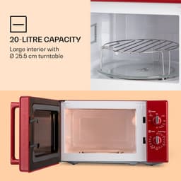 Caroline magnetron grill | 20 liter | 700 W magnetron / 1000 W grill | draaiplateau Ø 25,5cm | QuickSelect | retro design — thumbnail 3