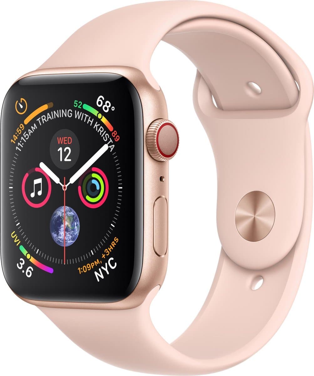 Apple Watch Series 4 GPS - Cellular - Smartwatch dames - 44mm - Roze — afbeelding 1