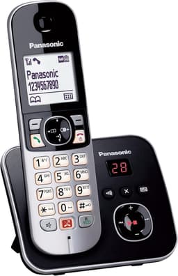 Draadloze Vaste Telefoon - DECT Telefoon - Storende Oproepen Blokkeren - Schokbestendig Ontwerp - 120 nummers telefoonboek - Zwart — thumbnail 2