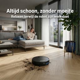 Robotstofzuiger met Dweilfunctie en Laadstation - Airson Pro Clean - Dweilrobot met App & Afstandsbediening - Geschikt voor Huisdieren en Tapijt — thumbnail 3