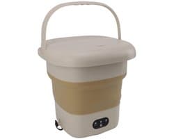 Cosensi - Vouwbare Wasmachine - Mini Wasmachine - Hoogwaardige Diepreiniging - Khaki - 9 Liter - Geschikt voor Appartementen - Portable Wasmachine