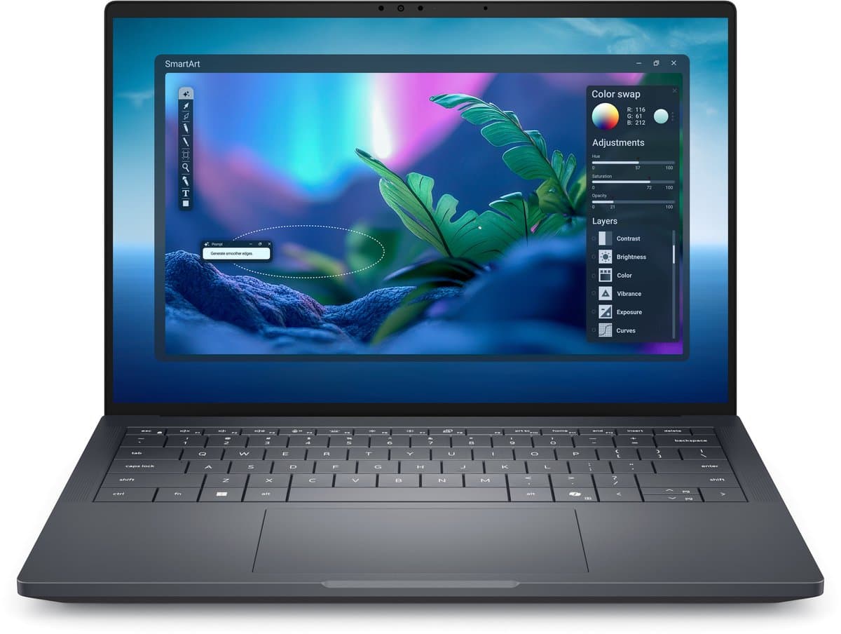 "DELL Pro Max 14 Premium MA14250 Intel Core Ultra 7 265H Laptop 35,6 cm (14"") Full HD+ 32 GB LPDDR5x-SDRAM 1 TB SSD NVIDIA RTX PRO 2000 Blackwell Wi-Fi 7 (802.11be) Windows 11 Pro Engels Grijs" — afbeelding 1