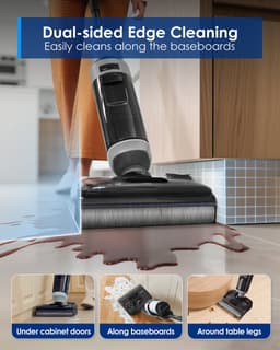 Tineco i5 Stretch Plus - Nat en droog stofzuiger en dweil - 180° Lay-Flat - 20.000 Pa Zuigkracht - Double-Sided Edge Schoonmaak methode - 30 Min Accu - Anti-Tangle stofzuiger geschikt voor dierenharen — thumbnail 4
