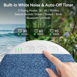 Slaapsprekers - Kussen Luidspreker voor Slapen - Ultradun (0,47 inch) - Geplande afsluiting - Onderkussen Bluetooth Speaker - Botgeleiding Technologie - Witte Ruis - batterijduur - Draadloos - voor Volwassenen & Kinderen - blauw — thumbnail 5