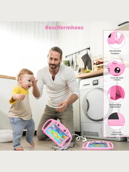 Quvo® Kindertablet Deplay - Kinder Tablet Deplay - Kindertablet Deplay Pro - Roze - 26cm x 16cm x 2cm — thumbnail 4