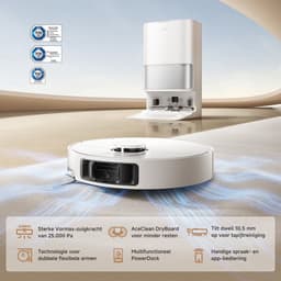 Dreame L10s Ultra Gen 3 Set – Robotstofzuiger met Dweil - 25.000 Pa Zuigkracht - Automatische Leeg- & Zelfreinigende Dweilfunctie - Custom Clean™ Technologie - Slimme zijborstels — thumbnail 11