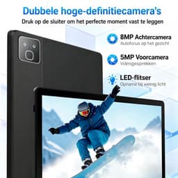 K6PRO Tablet - 11 inch Tablets - 32GB RAM(3G+29GB) - 256GB opslag - 7800mAh - WiFi6 - Bluetooth 5.3 - Zwart — thumbnail 4