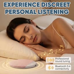 Pillow Speaker, 2026 Nieuwe Bluetooth Kussenluidspreker, Mini Botgeleiding Slaaphulp Met Stereo Bas En Witte Ruis, Ultra-Dunne Stereo Bas, Voor Volwassen Gespecialiseerde Slaapoordopjes, Roze — thumbnail 10