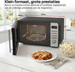 Turbotronic MW20 Vrijstaande Magnetron - 20 Liter - Zilver — thumbnail 4
