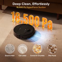 Roborock Qrevo S Pro Set-Robotstofzuiger–Alles-in-één multifunctioneel dockingstation–18500 Pa zuigkracht–Antiklitsysteem-Reactive Tech Obstakelvermijding-Intensieve tapijtreiniging 10 mm Dweilverhoging–Twee roterende dweilpads–Roborock app controle — thumbnail 5