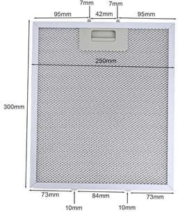 Geschikt voor Whirlpool Ikea Jenn Air W10169961A afzuigkap filter, filter, afzuigkapfilter, ventilatiefilter, vervangingsset van 2 stuks, afzuigkapfilter, 300X250 — thumbnail 1