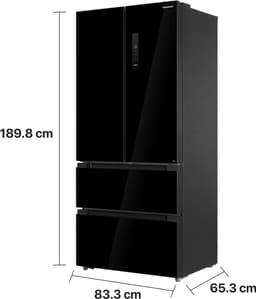 Heinner HCFD-M516INVHGBKE++ French Door Amerikaanse Koelkast – 516 L – No Frost – LED Touch Display – InoxCool Technology & ADT Fresh System – Zwart – 5 Jaar Garantie — thumbnail 4