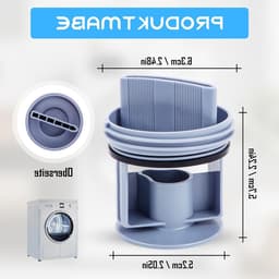 Felt filter voor wasmachine en droger - vervangend filter voor Bosch, Siemens en Neff - 00647920, 00605010, 00602008 - optimale filtratie en onderhoud — thumbnail 5