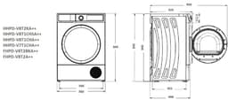 Heinner - Warmtepompdroger - 9 KG - 15 Programma’s - LED Display - Trommelverlichting - Zilver — thumbnail 13
