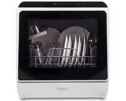 Ventux® Mini Vaatwasser Incl. App – Afwasmachine – 5 Programma’s – 900 Watt – 42,5 x 42,8 x 45,8 cm - Wit
