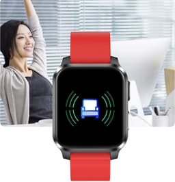 Belesy® ARTIFICIAL - Smartwatch Dames - Smartwatch Heren - Horloge - 1.70 inch – kleurenscherm – Stappenteller – Calorieën - Gezondheidsindicatoren – Je eigen foto als wijzerplaat - Leer – Bruin – Zwart - Moederdag — thumbnail 11