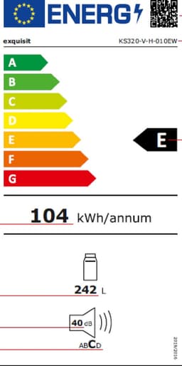 Exquisit KS320-V-H-010EW - Kastmodel Koelkast - 5 Jaar Garantie - 242 Liter - LED verlichting - 1 Deurs - Wit — thumbnail 2