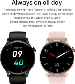 DrPhone DTX Ultra2 – 1.43 Inch AMOLED Smartwatch – Smartwatch Met Mobiele App – Always On Smartwatch – Volledige Belfunctie – Zuurstof/Hartslag/Bloeddruk meter - Zwart — thumbnail 15