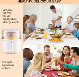 Klarstein Heteluchtfriteuse, XL Airfryer om te Frituren, Friteuse met Stoomfunctie, Temperatuurkeuze en 16 Programma’s, Airfryer voor Heteluchtfrituren, Heteluchtfriteuse zonder Olie 1500 W, 7,5 Liter — thumbnail 5