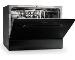 Klarstein Vaatwasser Amazonia 6 - Mini - Vrijstaand - Afwasmachine - 6 Programma's - 55 x 43,5 x 49,5 cm - Zwart - Tafelvaatwasser - 6 Maatgedekken 49 dB 50 cm 1380W - AquaStop Inbouw - glas - Dishwasher - Vaatwasmachine