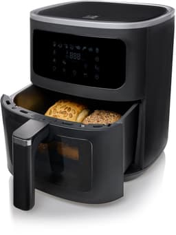 FRITEL Airfryer SnackTastic® 7520 – Airfryer XL / Heteluchtfriteuse 6L – 1500W – Voor 2-6 Personen – Digitaal Touchscreen – Airfryer met Kijkvenster & Verlichting – 8 Programma’s – PFAS-vrij – Zwart — thumbnail 2