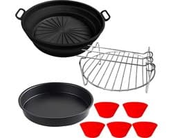 Airfryer Accessoires 4-delige bakset geschikt voor Philips Essential 41 L HD9252/HD9200 - siliconen bakvorm, grillframe, muffinvormpjes