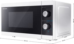 Sharp YC-MS01E-W Magnetron - 800W - 20 liter - wit — thumbnail 4