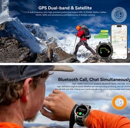 WizBay Premium Select® Smartwatch 1.43 AMOLED - Bellen - GPS - Altitude Luchtdruk Meter - Kompas -AI Voice Assist - Hart Monitor - O2 - Multi Sport Modi - Slaap - Message - Smartwatches - Zwarte Case - Zwarte TPU Band — thumbnail 13