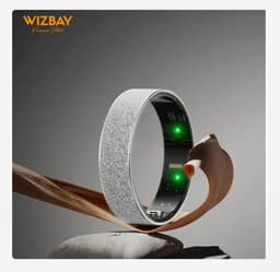 WizBay Premium Select® Zilveren FrostLook Smart Ring Dames Heren - Oplaad Case - Hypoallergeen - Hartslag & Slaap Monitor - IP68 Waterdicht - O2 Meting - Gesture Functie - Multiple Sport Modi - #10 — thumbnail 4