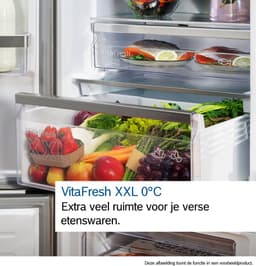 Bosch KGN49AIBT - Serie 6 - Koelkast - Koel-vriescombinatie - 203 x 70 cm - Extra breed - RVS - Energielabel B - Zeer stil- Total No Frost: Nooit meer ontdooien - VitaFresh XXL 0°C: houd etenswaren langer vers met extra ruime vershoudlades — thumbnail 10