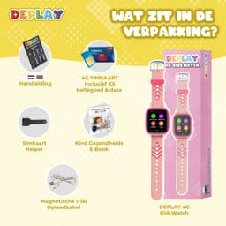 DEPLAY 4G KidsWatch Hero - GPS Horloge Kind - Smartwatch Kinderen - Kinderhorloge - Smartwatch Kind - Kinder Smartwatch - Roze — thumbnail 4