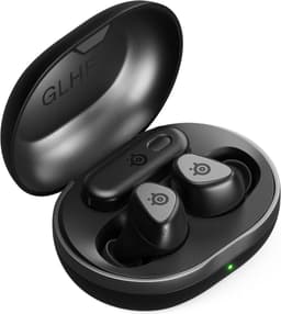 Arctis GameBuds — Zwart — Quick-Switch 2.4-GHz + Bluetooth 5.3 — Actieve Noisecancellation — Mobiele app met audiopresets — Waterbestendig IP55 — 40 uur accuduur met Qi-oplaadcase — PC, PS4 & PS5 — thumbnail 1