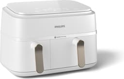 Philips 3000 series NA353/10 - Dual Basket Airfryer - 9L - 2750W - Zilver/Wit — thumbnail 5