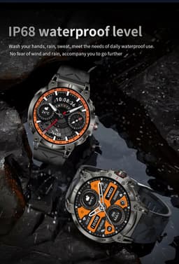 Knobbout 1.85 inch HD Sport Smartwatch - 760mAh Battery -Voorzien van GPS, AI-assistent & Bluetooth-bellen -Alles-in-één: Gezondheid, sport, communicatie & lifestyle-Stijlvol, slim en volledig aanpasbaar aan jouw leven-Zwart staal+ rubber horlogeband — thumbnail 15