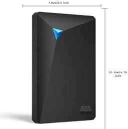 Dutch Wanted Double- HDD Externe Harde Schijf - Snelle writing speed - 1TB (2x 500GB) dubbele schijf van 2x 500GB voor directe back up - Plug and play - Opslag extern pc of laptop - USB 3.2 - Zwart — thumbnail 8