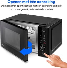 MEDION magnetron met grill en convectie (23 liter, 900 watt, 1000 watt grill, 1680 watt convectiefunctie, 11 automatische programma's, 5 vermogensstanden, ontdooifunctie, roestvrij staal, MD12031) zwa — thumbnail 3